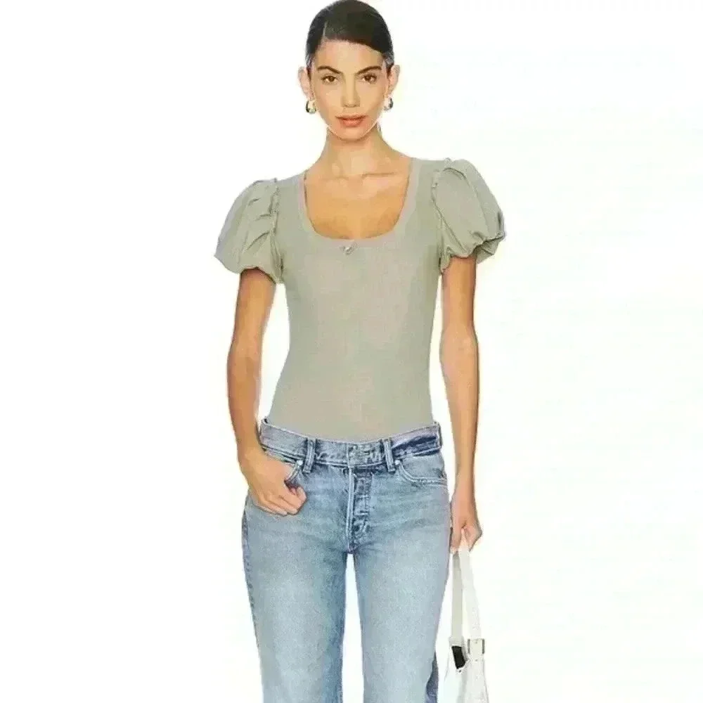 x Intimately FP Downtime Bodysuit In Laurel Oak